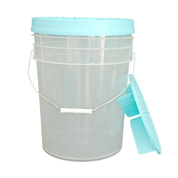 Recyclable Plastic 5 Gallon Car Wash Bucket with lid 20L Outdoor Bucket custom 20 liter plastic pail