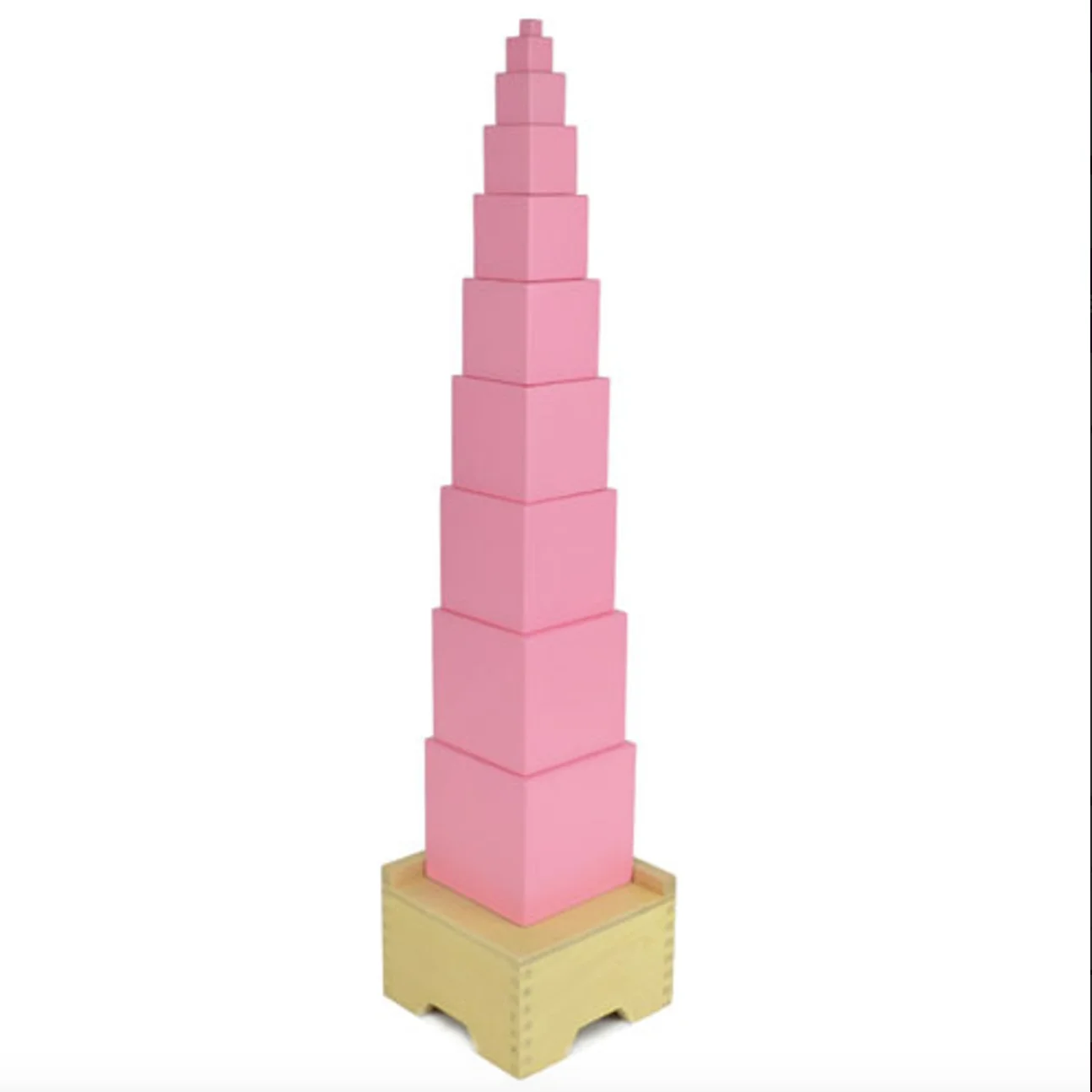 Montessori Pink Tower Sensorial Activity Wooden Montessori Materials Preschool Educational Learning Toys For School