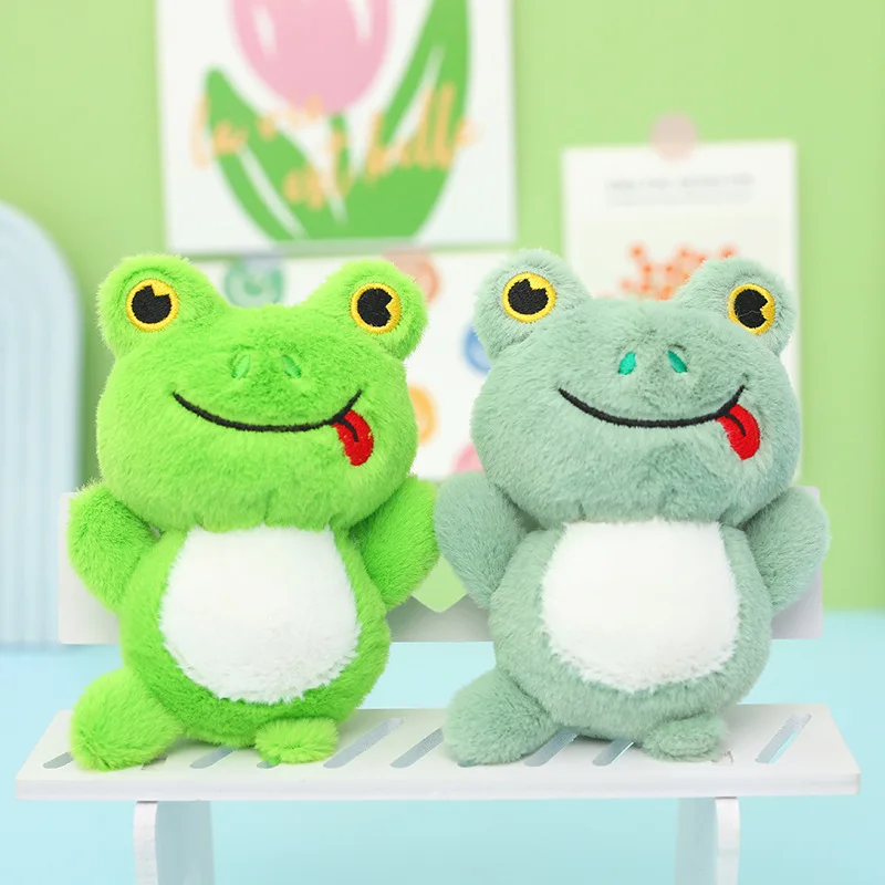 Cute Plush Keychains Toys Frog Stuffed Animal Kawaii Soft Frog Key Chain for Kids Bag Purse Backpack Handbag Charms Accessories