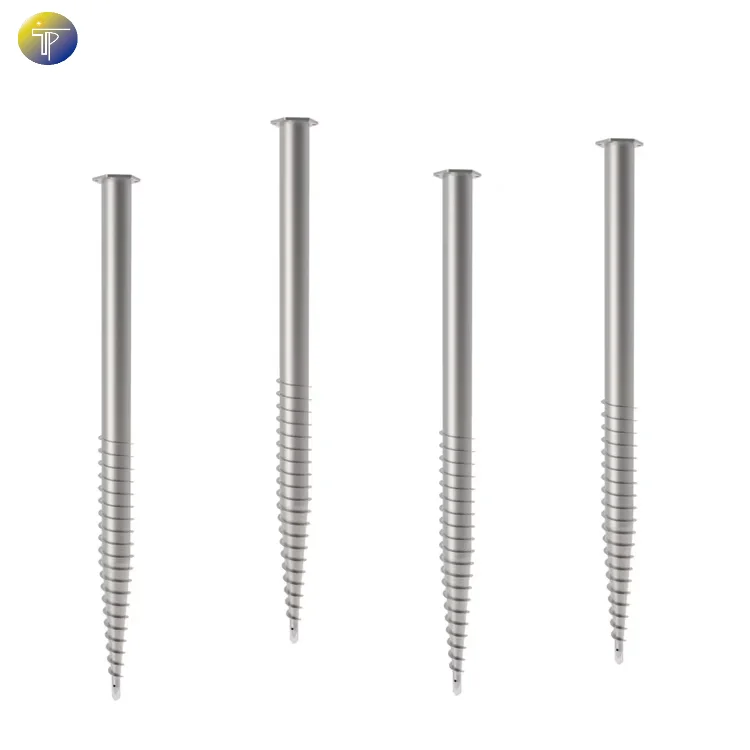 Professional Galvanized Earth Anchors Krinner Ground Screw Pile Solar Foundation