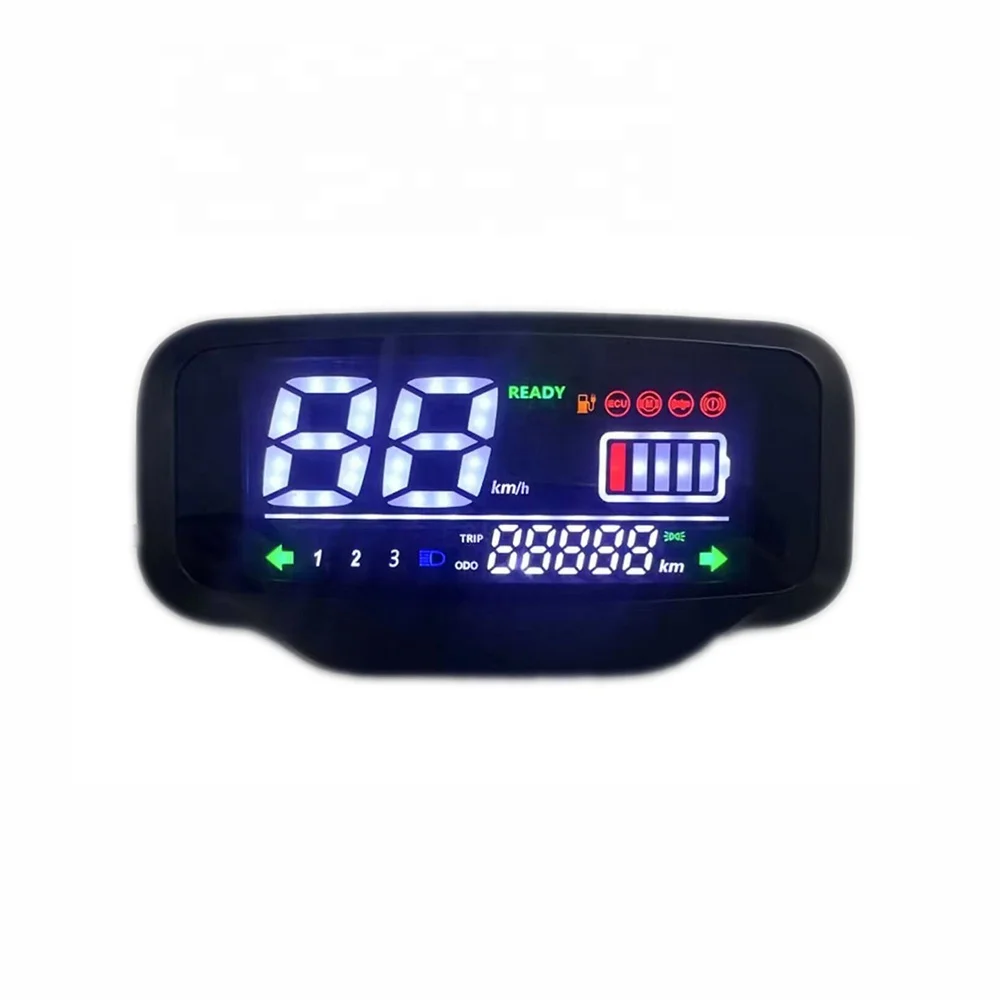 48V 60V 72V LCD Universal One-Line LIN Phase Speed Speedometer Display Meter for Scooter Electric Bike Motorcycle