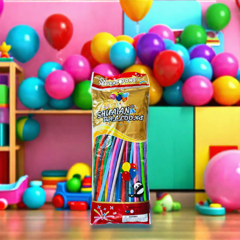 Long strip balloon thickened explosion-proof magic balloon weaving cartoon cute shape long balloon diy shape