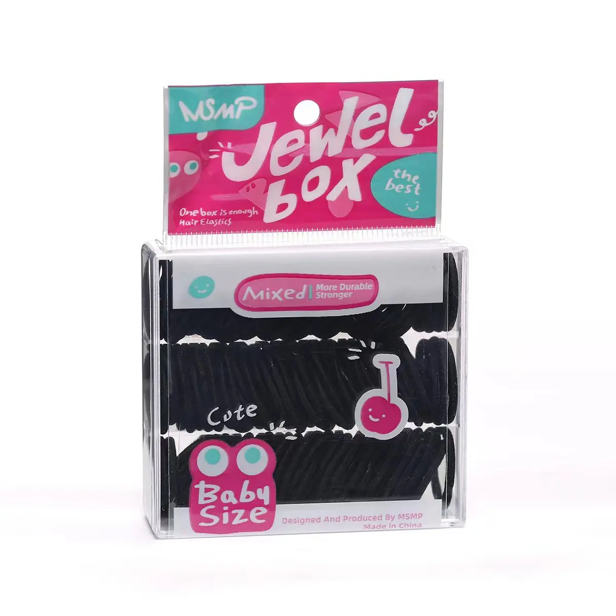 Mylulu Boxed 130 pcs candy Color Mix Smooth small seamless hair band High stretch hair rope for children