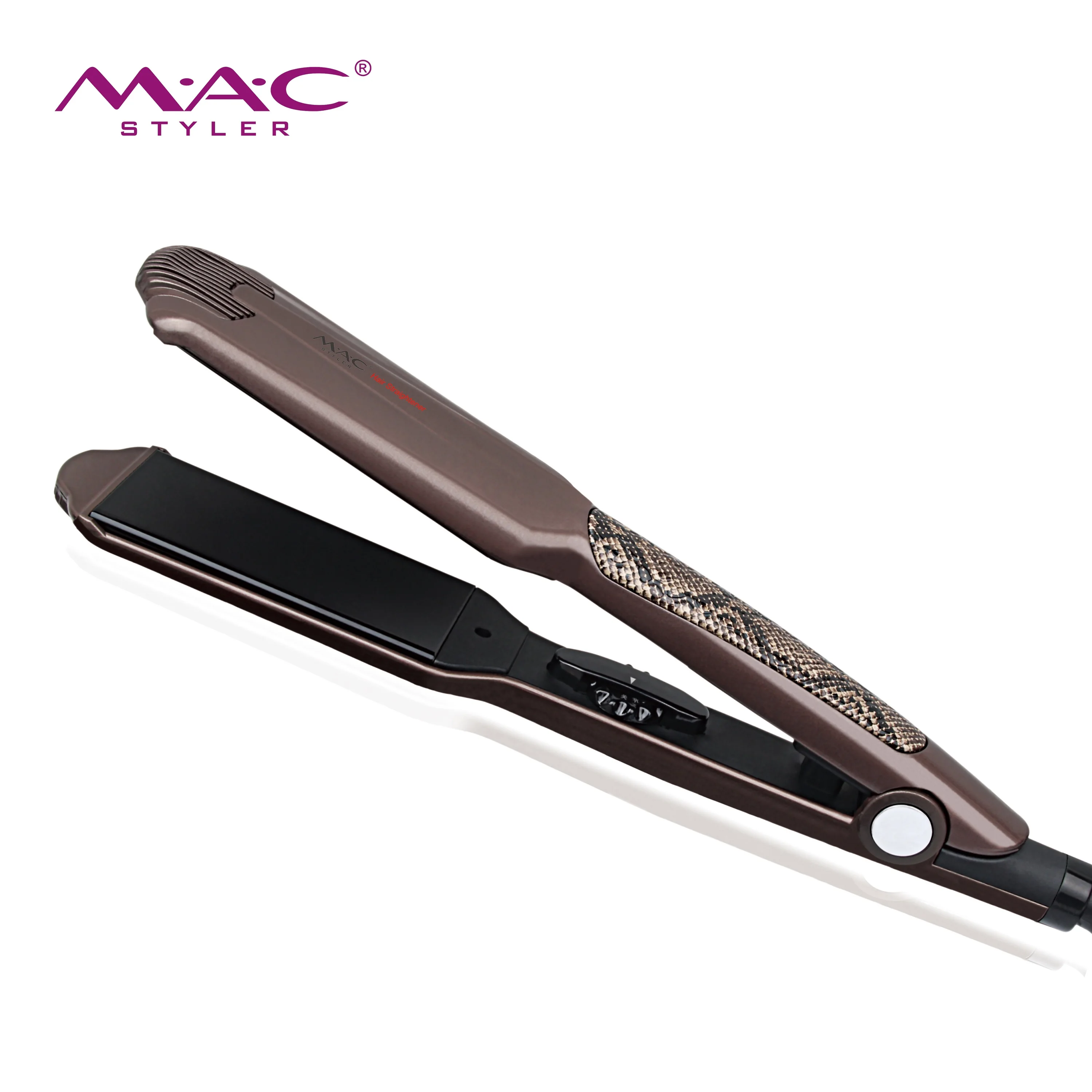 Brown Wide Edition Exquisite Pattern Wide Edition Quick Straighten Hair Straightener