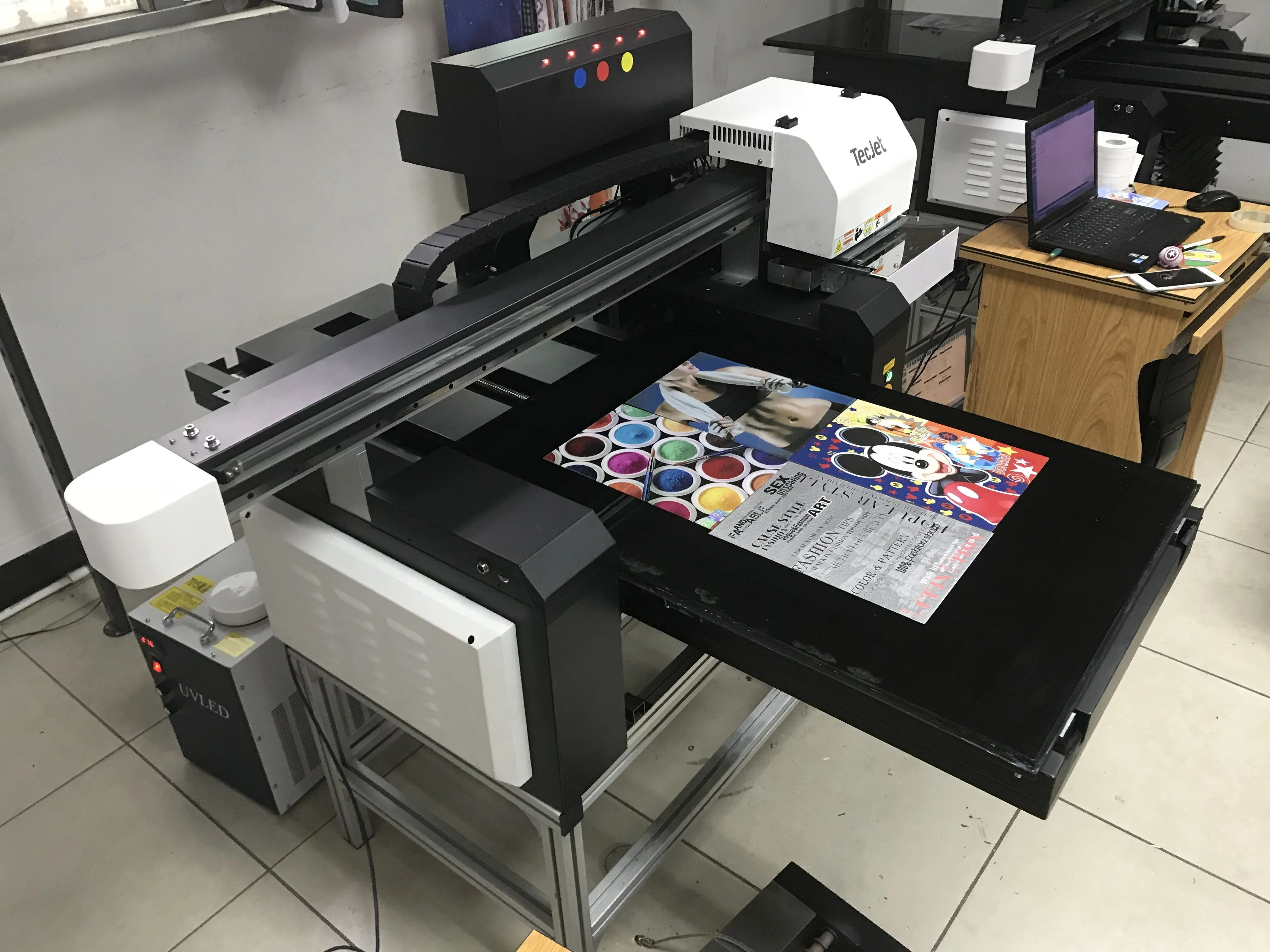 TECJET DX5 DX7 XP600 printhead 6090 uv printer business card printing machine