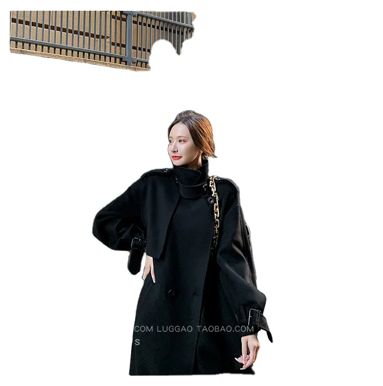 China manufacture personality overcoat ladies women wool cashmere coat