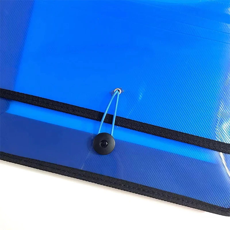 Letter Size Expanding pp File Folder Document Organizer with Elastic Cord Button Closure Clear Colored Poly Envelopes File