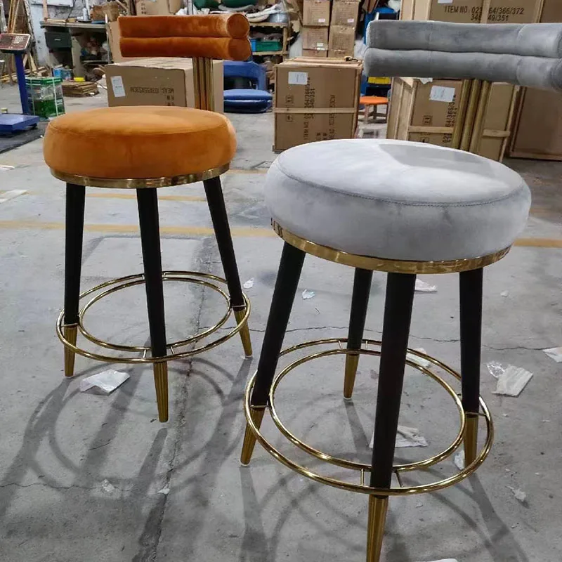 Custom White Luxury Modern Counter Height Barstool Wooden hotel Kitchen Island High Chair pub Bar Stools For Restaurants