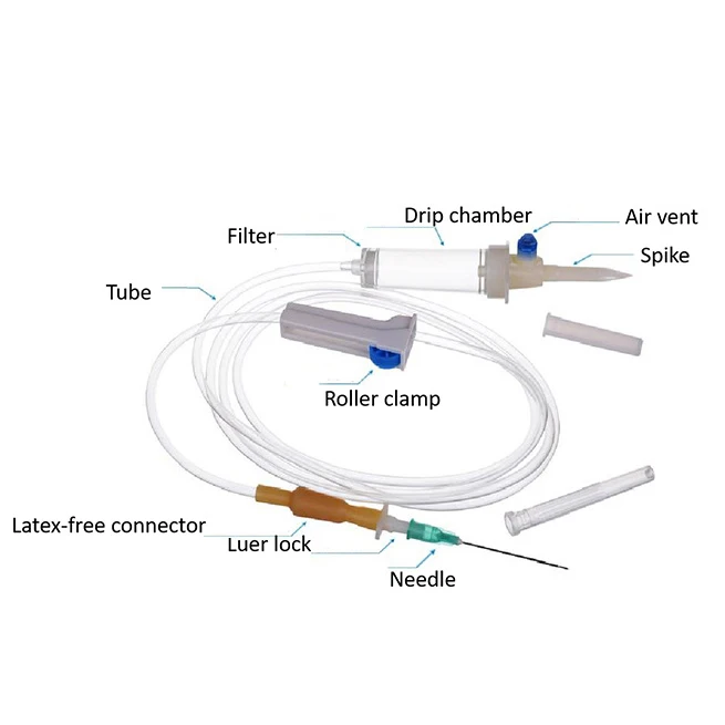 Factory Price Light Protective Flow Regulator Giving with Burette For Pediatric Iv Drip Vein Infusion Set Stock