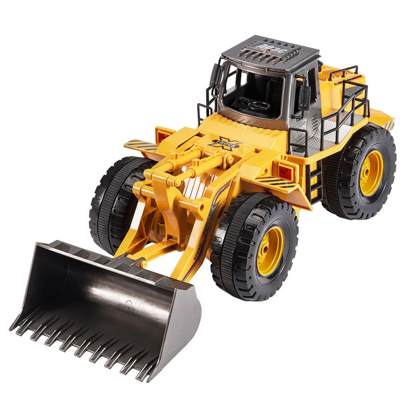 1/14 Remote Control Engineering Vehicle Tos Boys Outdoor Sand Play Truck Model 6-channel Kids Plastic Rc Bulldozer For Wholesale