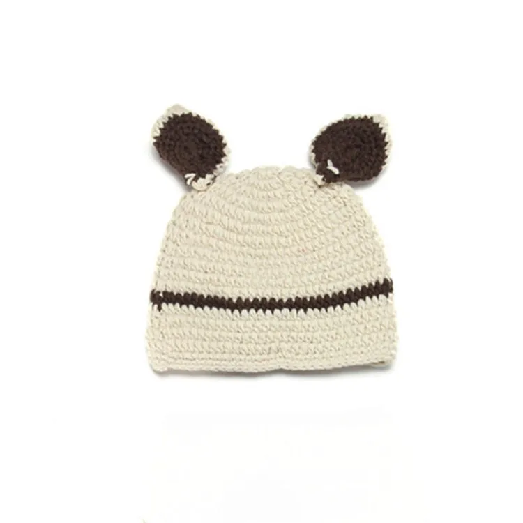 New arrival baby props for photography clothes knit crochet beanie bear hat