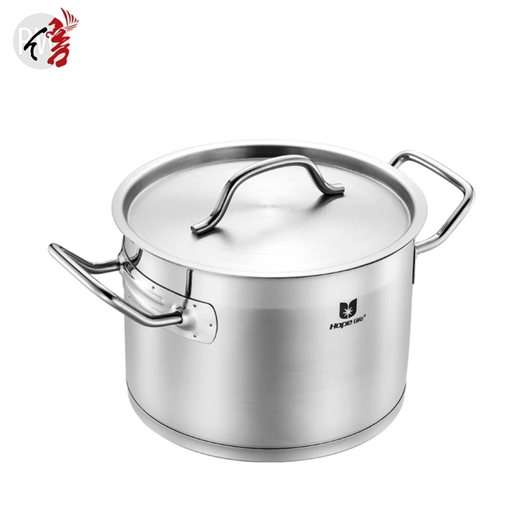 realwin produce hotel restaurant kitchen profession silver cooksware stainless steel stock pot