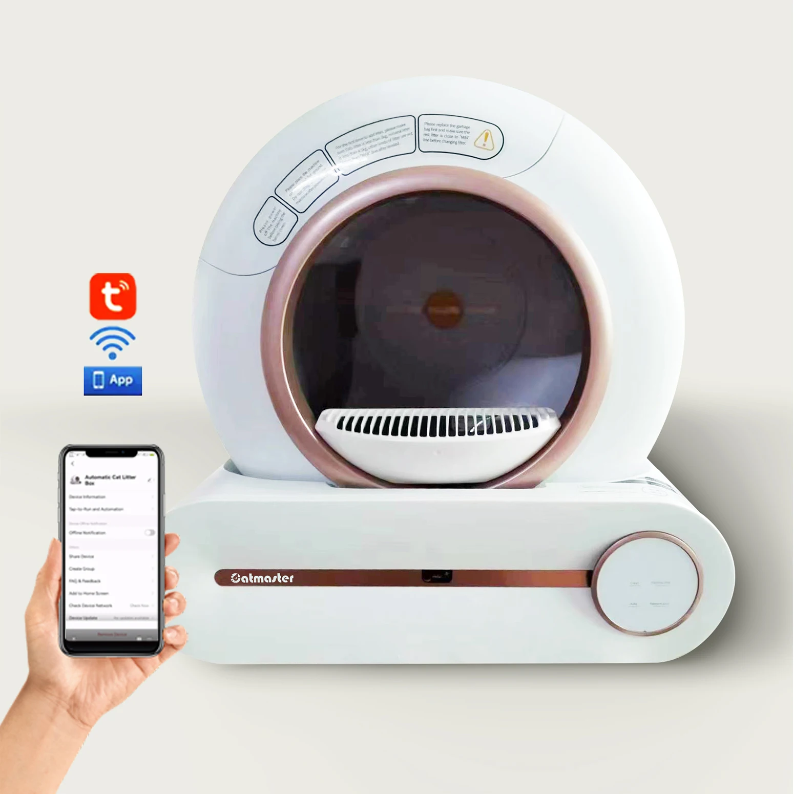 Electrical Wifi Smart Cat Toilet Semi-Enclosed Cat Litter Box Pet Self-cleaning Intelligent Automatic Cat Toilet