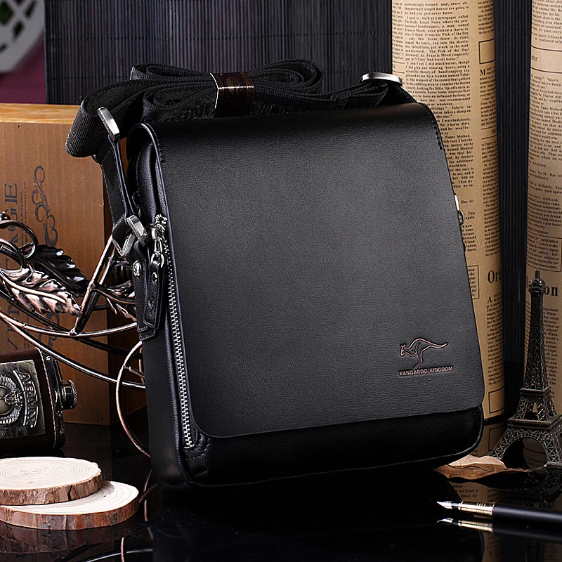 New Stylish Quality Factory Wholesale PU Leather Waterproof  Small Square Shoulder Messenger Bag For Men