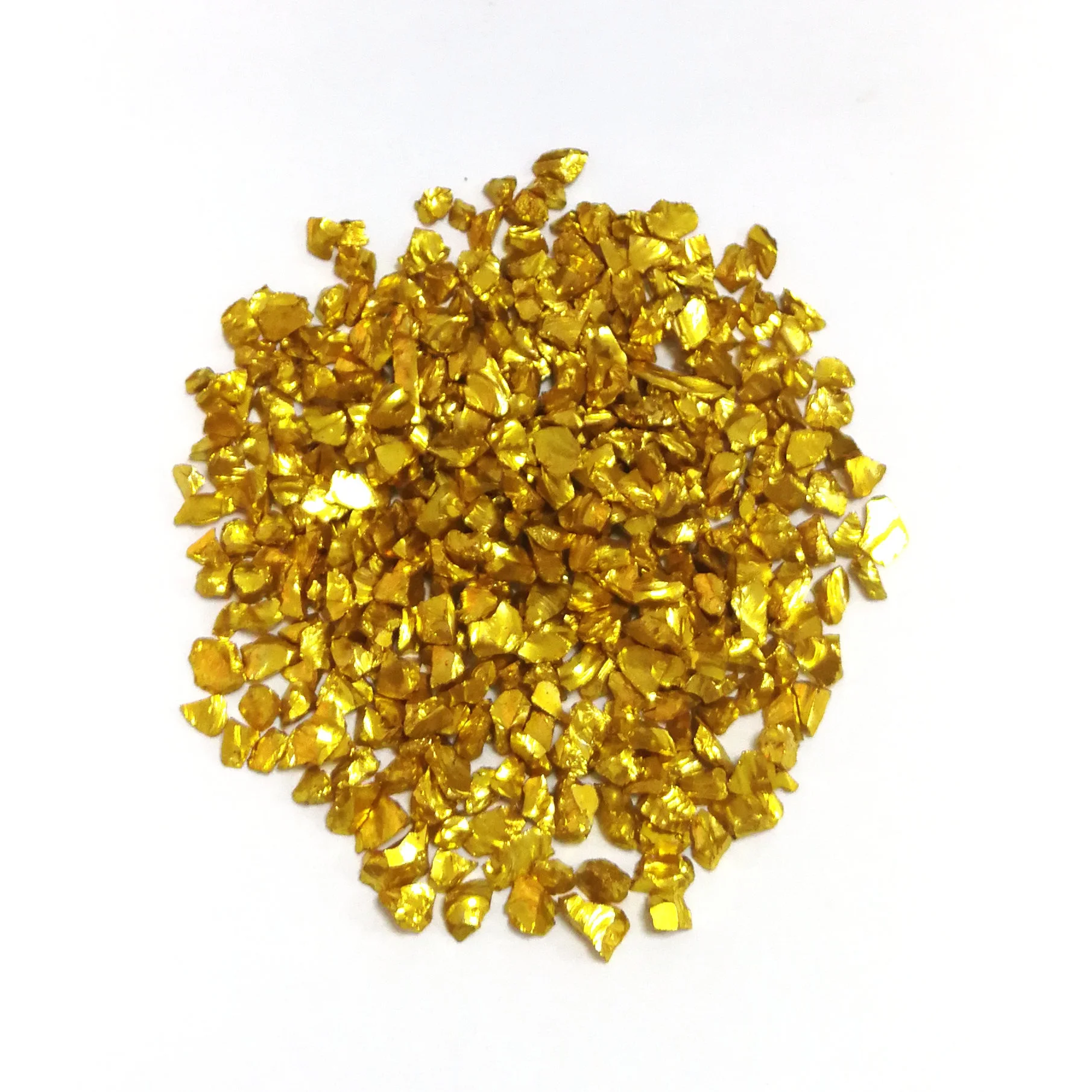 Gold-plated colorful crushed glass for crafts terrazzo