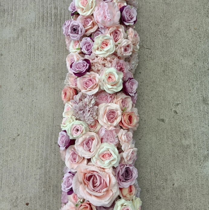 3D Cloth Flowerwall Wedding Artificial Silk Rose Flower Wall Panel Backdrop Artificial Flower Decorative Flowers For Wall