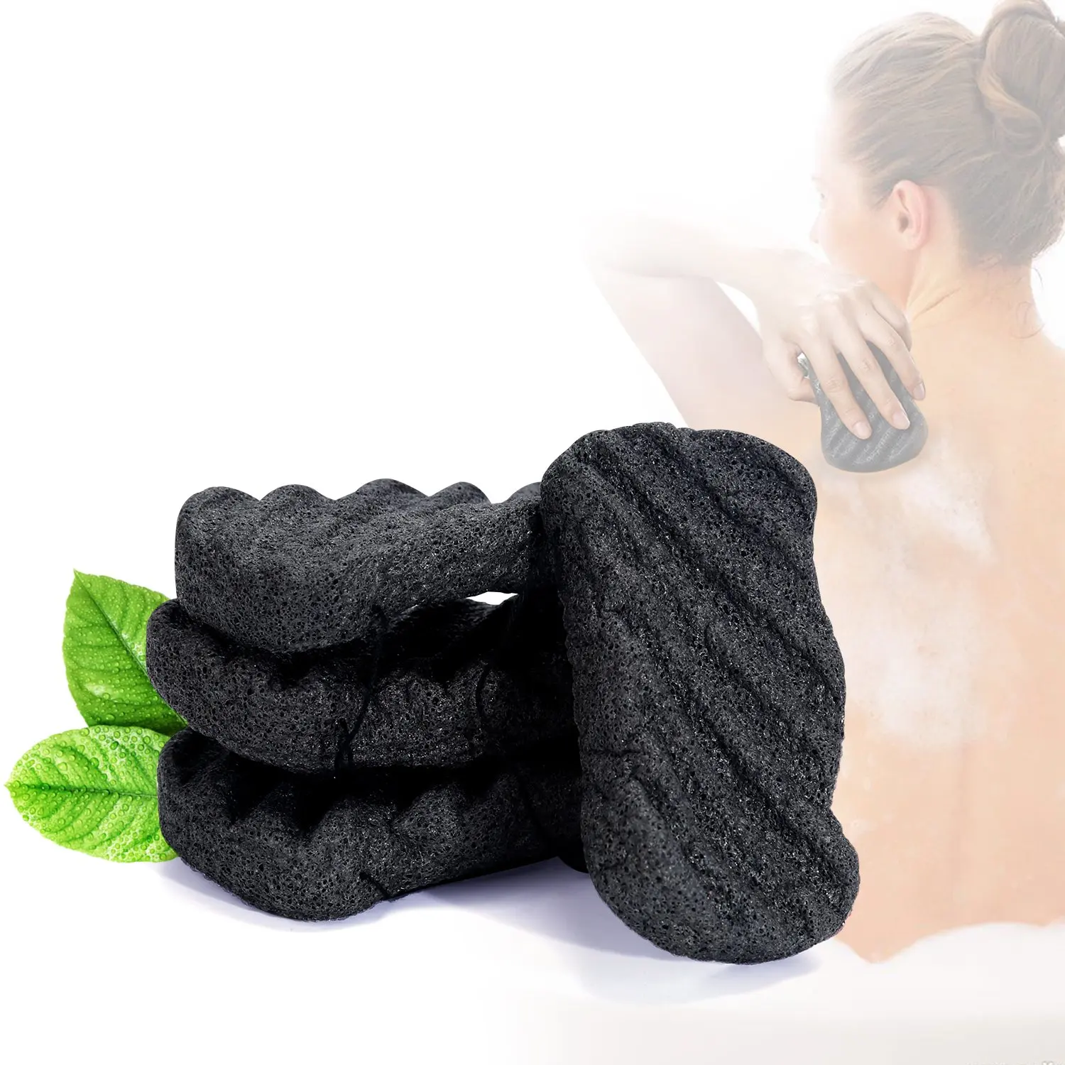  U-Hometalk Amazon Лидер продаж волшебная губка красота 100% 0rganic древесный уголь Konjac Губка для