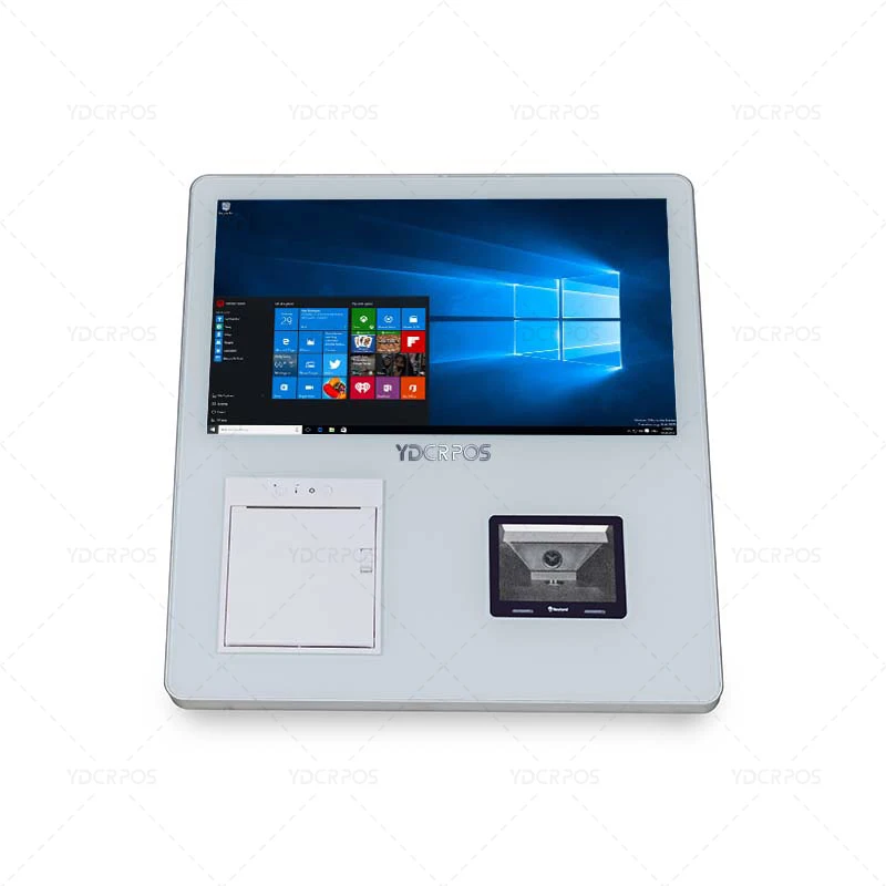 New Arrival 15.6 Inch Desktop Order Kiosk With Pos System Machines Pay Self Service Checkout Paymentl