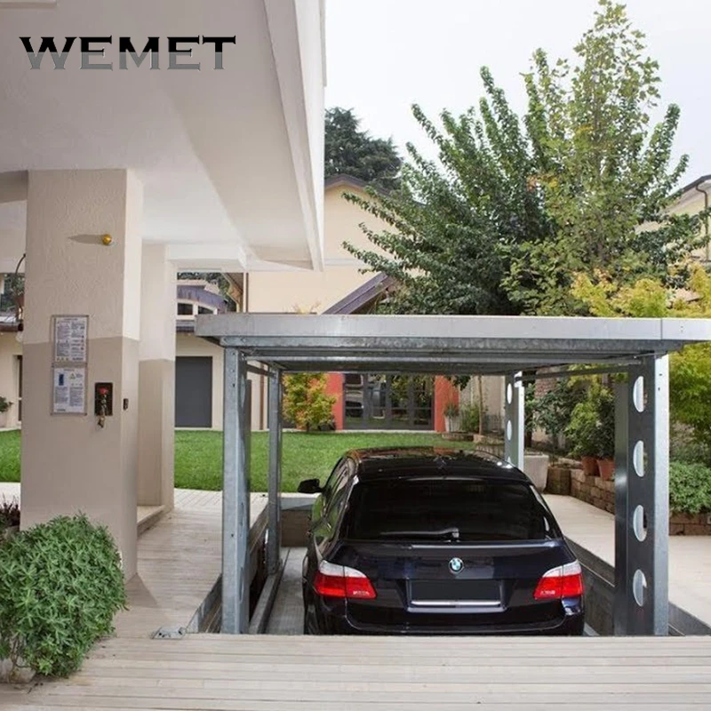  Double Deck Car Elevators Subterranean Underground Garage Scissor Parking lift From Basement To