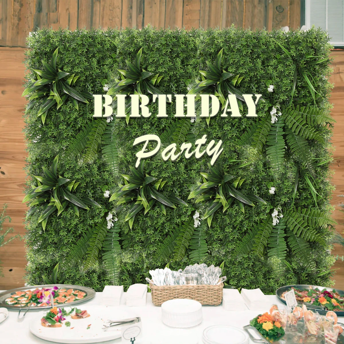 FXP172-30 2024 New Products Lawn Decor 30*30cm Artificial Plants Walls For Garden Decoration