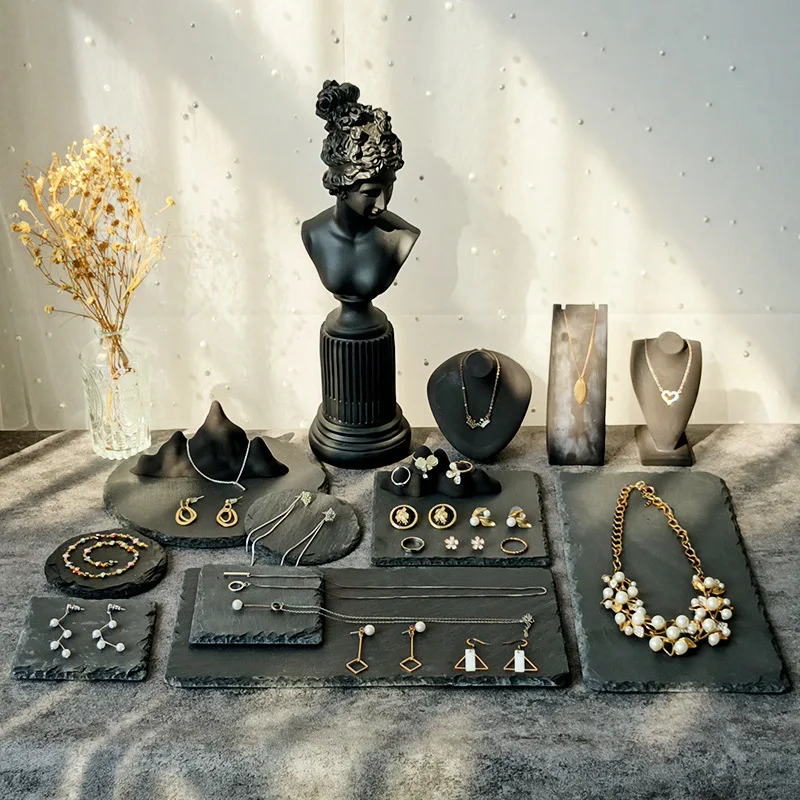 New styles Gypsum Jewelry Exhibition Shelf  Jewelry Posing Shoot Props Vintage Jewelry Display Board