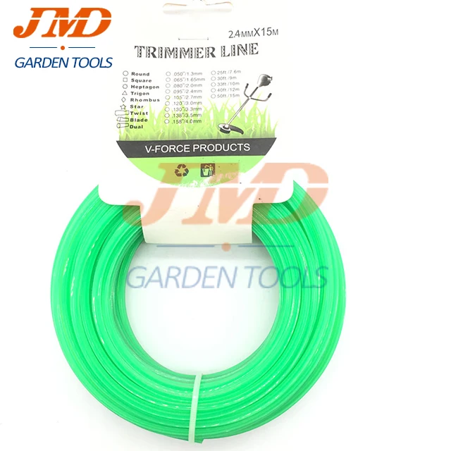 Garden tools Weed Eater Wacker Lawn Mower Grass Trimmer Brush Cutter parts 2.4 x 15m Nylon Trimmer Line