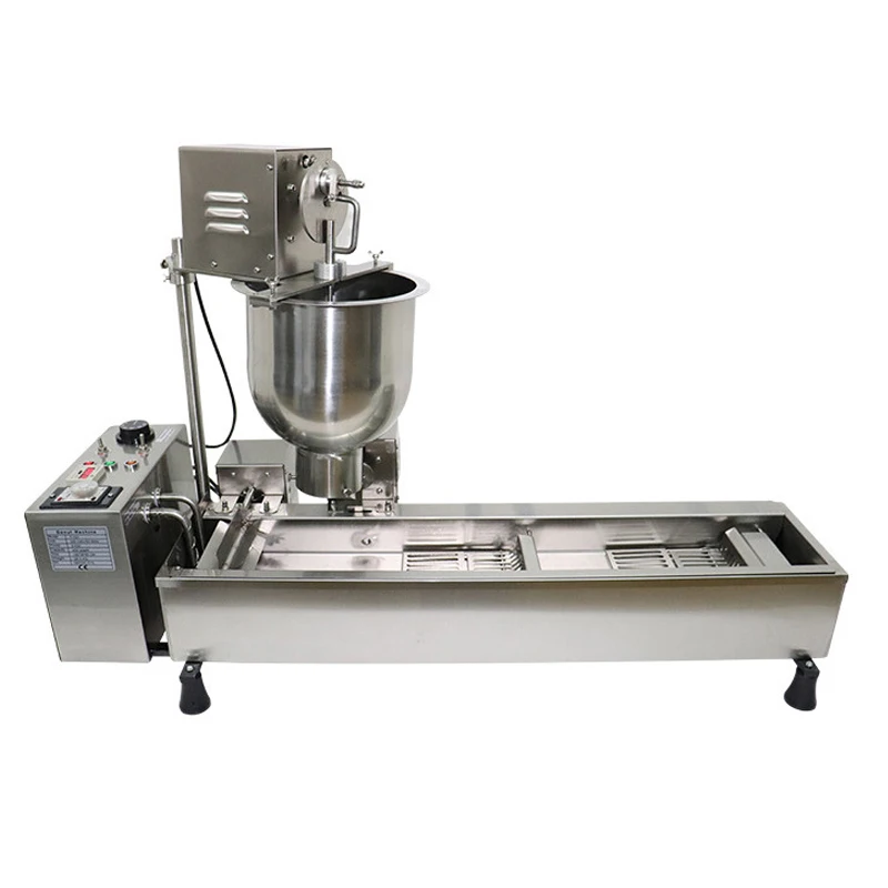 3KW 300-500Pcs/Hr Commercial Automatic Electric Donut Fryer Machine with 3 Molds
