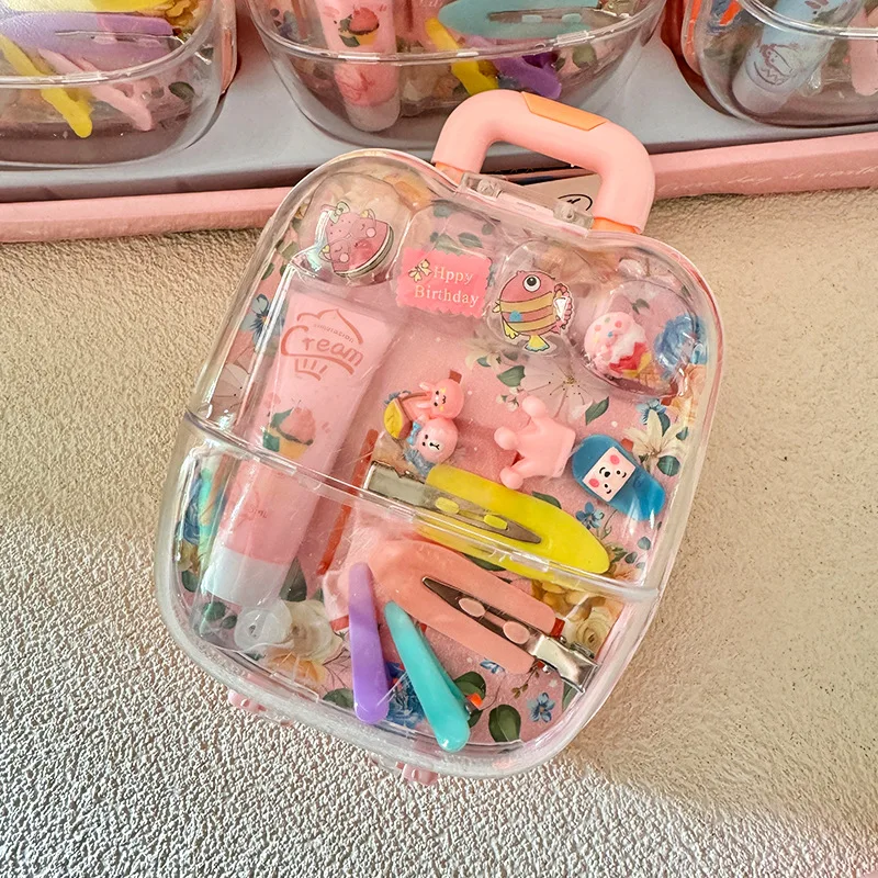 Handmade DIY Metal Cream Glue Clip Seamless Hairpin Suit Bangs Makeup Clip Cute Cartoon Girl Toy Gift for Girls