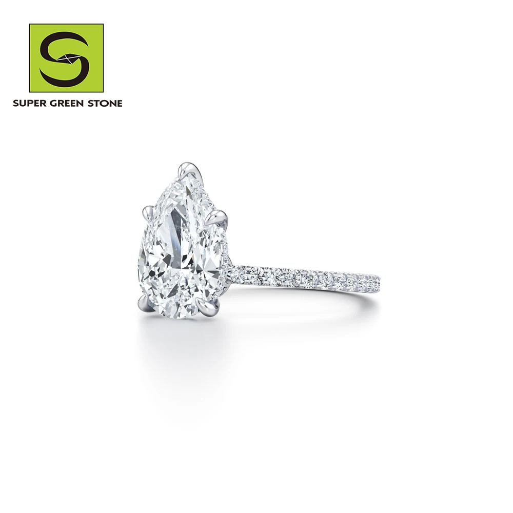 SuperGS SGSR016 Eternity Band Ring 14k Gold Lab Diamond 10k 14k 18k Fine Ring Jewelry 925 Silver Fine Jewelry Rings