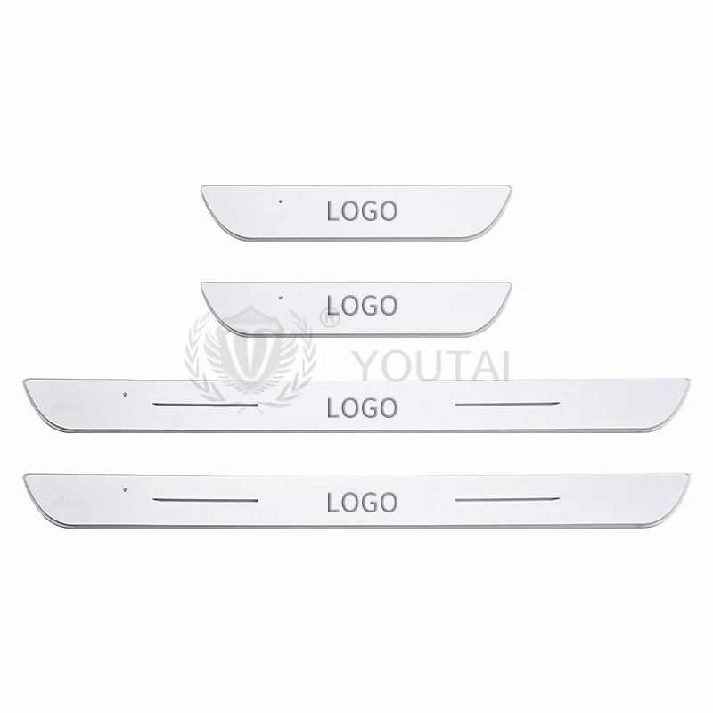 Беспроводная автомобильная светодиодная подсветка с логотипом lumiere a легкая педаль для автомобиля длинная неоновая приветствия Накладка на порог со светодиодом