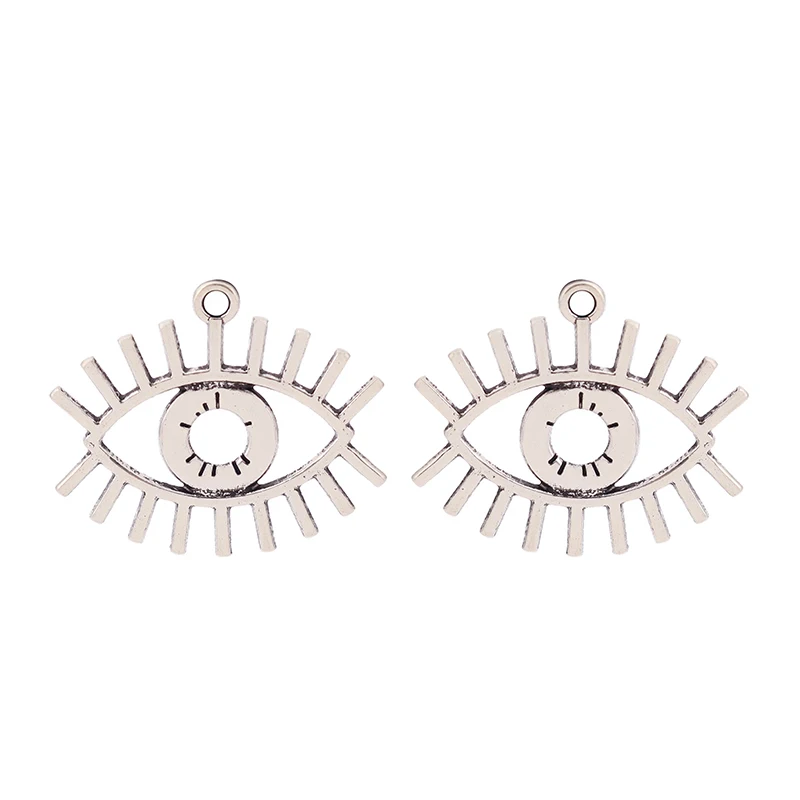 Tibetan Silver Egyptian Eye Of Horus Charms Pendants for Necklace Earring Jewelry Making Accessories 25x22mm