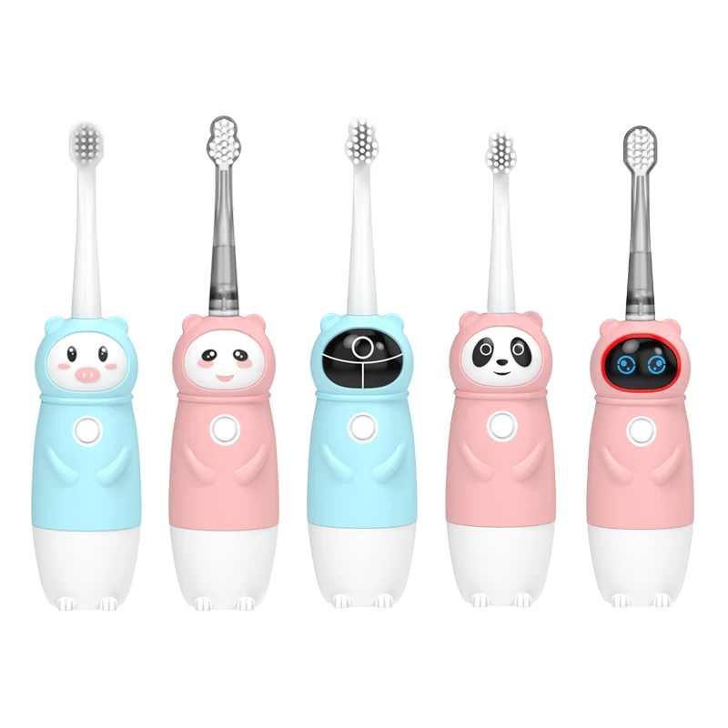 Cheap IPX7 Waterproof Baby Tooth Brush Cartoon Smart Sonic Toothbrush Dental Care LED Electric Toothbrush For Kids