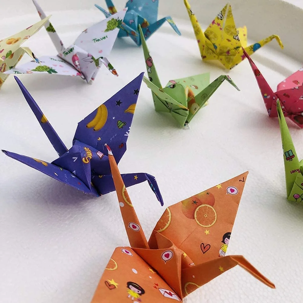 100PCS Premade Origami Lucky Stars Washi Paper Star for Wedding Decorations