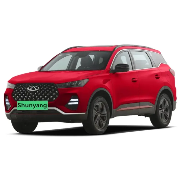 2022 Chery Подержанный автомобиль компактный внедорожник с красным кузовом и черной крышей полным расходом топлива 7 09 л/100 км