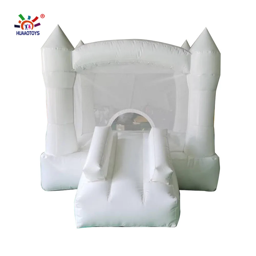 White mini inflatable bounce house bouncy castle jumper slide inflatable bouncer