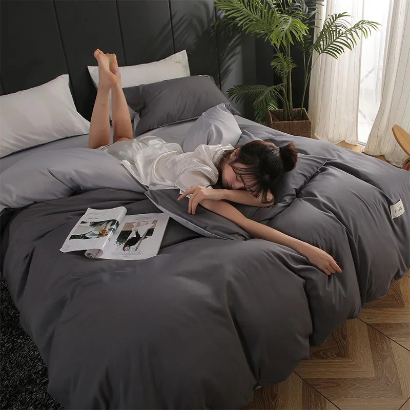 Ready To Ship Nordic Luxury Washed 100% Silk Seamless Four-piece Bedding Sets