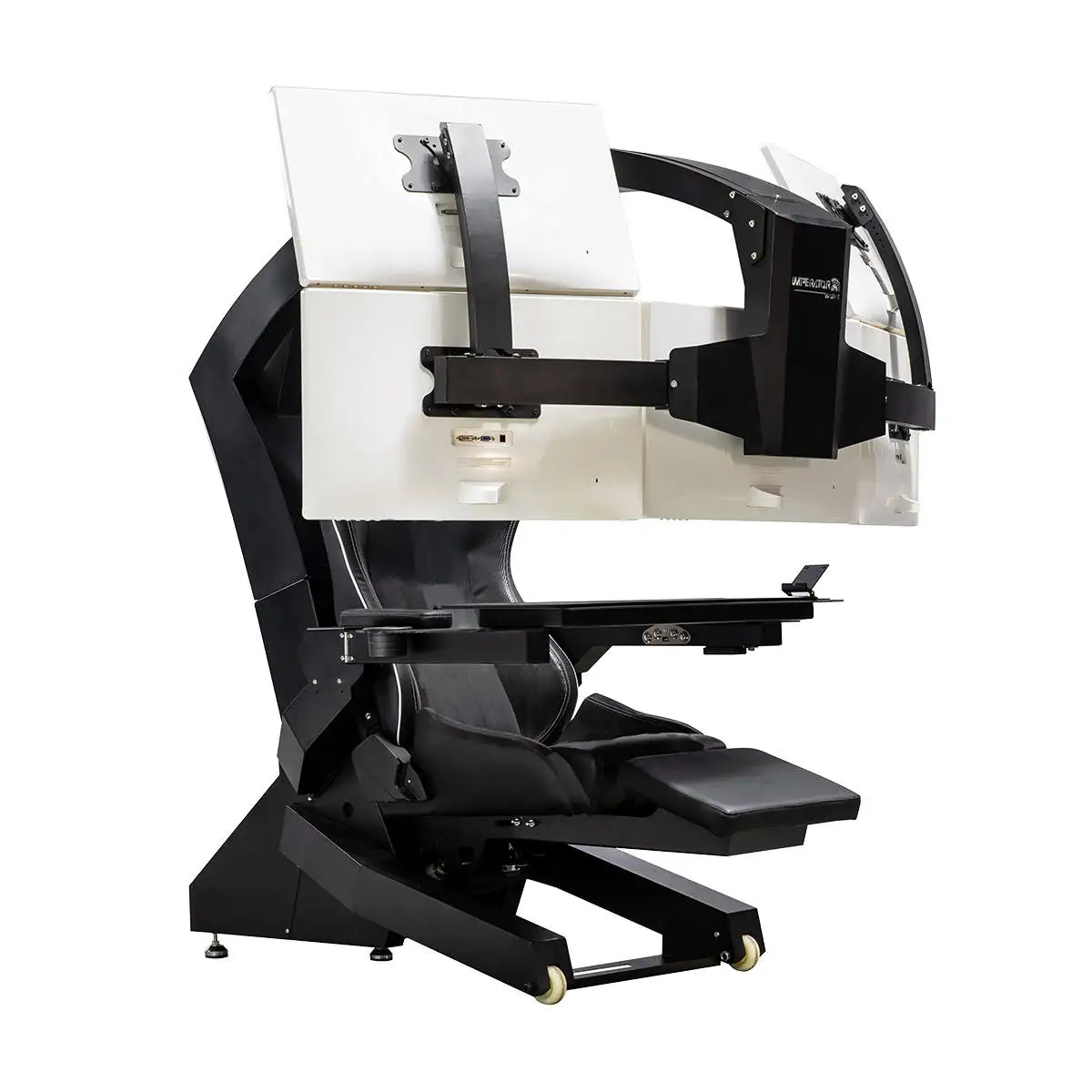 Customize Logo Black Zero Gravity Reclining Workstation Chair Gaming Cockpit Luxury Imperatorworks PC Chair Cockpit