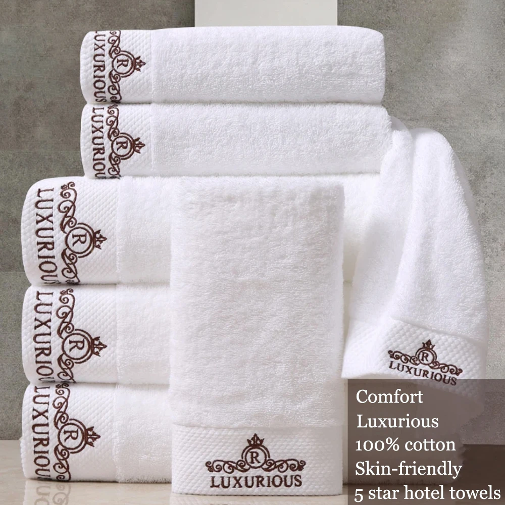 70*140 Luxury Towels And Bath Towel Set 100Otton 70X140 Quick Absorbent Jacquard Terry Towels For Hotel