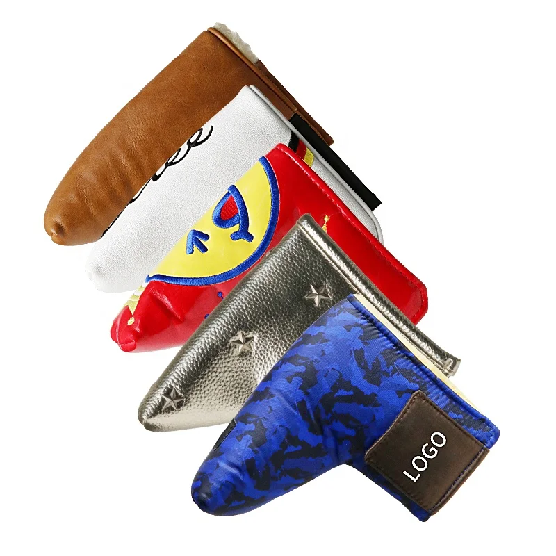 New Design Golf Head Covers Hot Style OEM Five Pointed Star Decoration Custom Logo With Best Services Putter Cover Golf