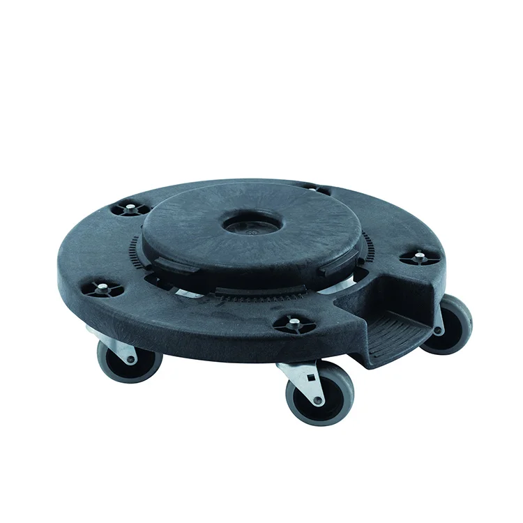 outdoor Heavy-Duty plastic trash can, round trash/garbage can with dolly