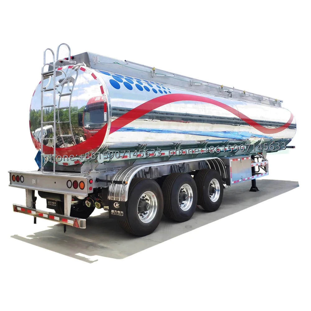 Aluminum Alloy 3-Axle Fuel Oil Tanker Ship With Manhole Cover 42000 Liters Oil Tanker Vessel For Sale