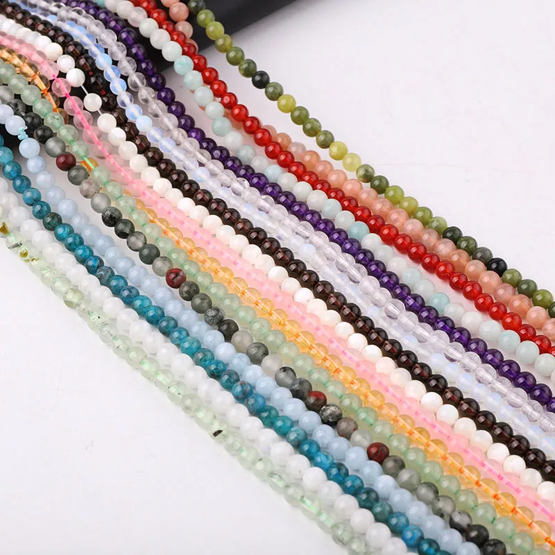 Wholesale High Quality 4/6/8/10mm Natural Stone Beads Gemstone Quartz Round Loose Beads For Jewelry DIY Making