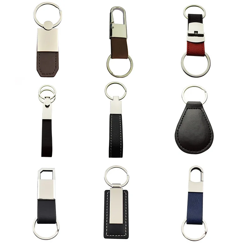 Keychain Custom High Quality Carbon Fiber Leather Carabiner Keychain