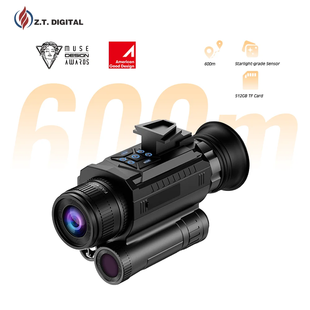 Digital Night Vision Monocular for 100% Darkness Travel Infrared Monocular IR High-Tech Spy Gear for Hunting & Surveillance