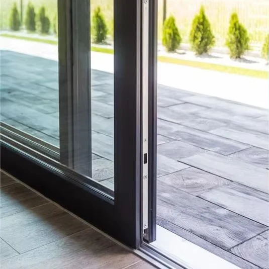 Modern Oversized 3 Pane Double Glazed Ultra Slimline Sightline/frame Aluminium sliding Glass doors