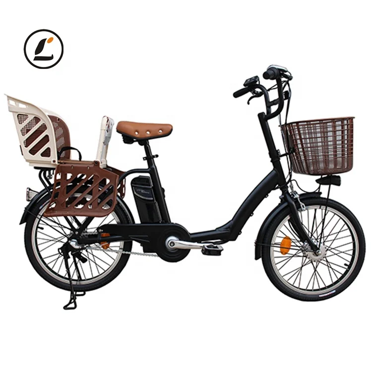 safety e bicycle with rear baby chair high quality Electric Bike with basket Inner3 speed with cheap price city e bike