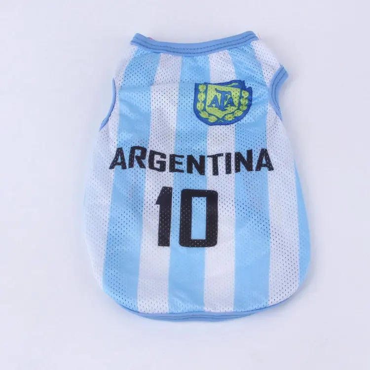 2022 new design and fashion polyester football team pet clothes for pet dogs for summer