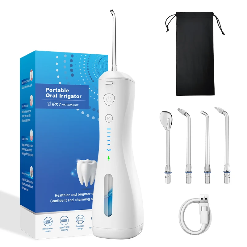 Портативный ирригатор Беспроводная перезаряжаемая Стоматологическая зубная Щетка Очиститель ирригатор для полости рта воды ирригатор с 240 мл Танк 6 режимов 4 Jet
