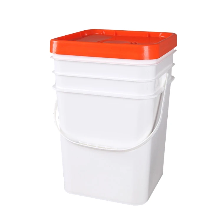 Kinds of black square bucket 20 L square plastic bucket black pail 20 liter plastic pail