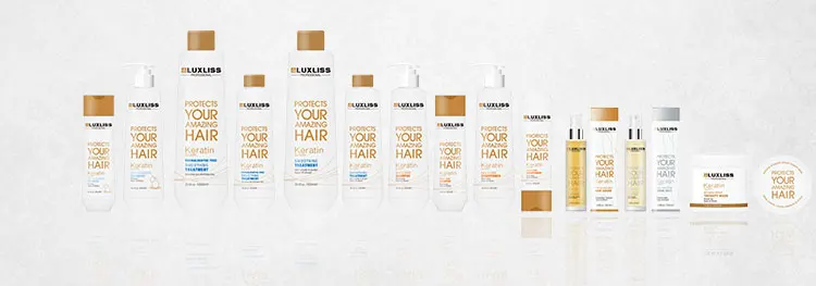 LUXLISS Keratin smoothing treatment argan oil infused 0% formaldehyde for all hair type salon professional treatment  anti frizz